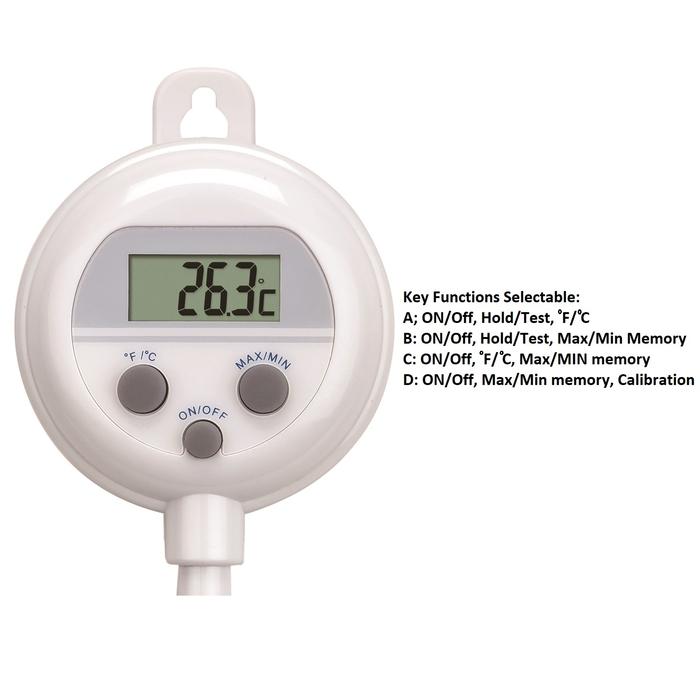 Waterproof digital thermometer with external sensor WT-365