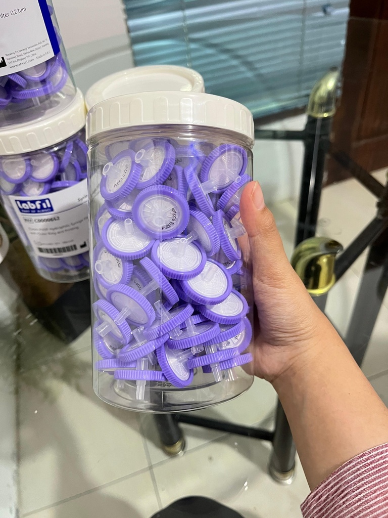 PVDF Syringe Filter 25mm Hydrophilic 0.22um Labfil C0000652