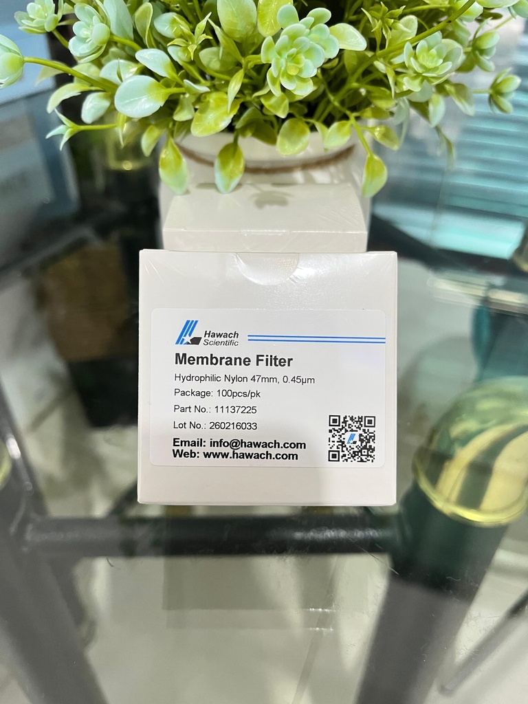 Nylon Membrane Filter Diameter 47mm Pori 0.45um isi 100 Brand Hawach