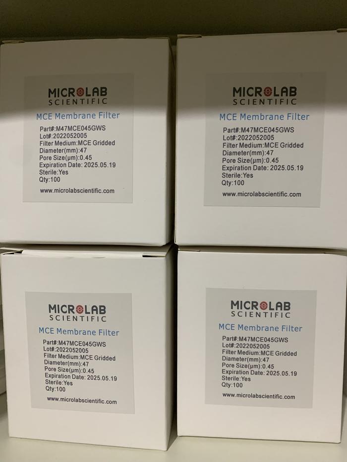 MCE Membrane Filter Sterile 47mm 0.45um isi 100/pack Brand Microlab