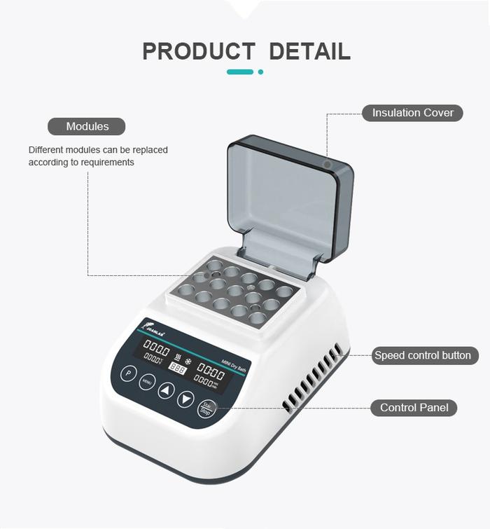 MDB100 Mini Dry Bath Incubator with Block 15 x 2 ml, Drybath Incubator