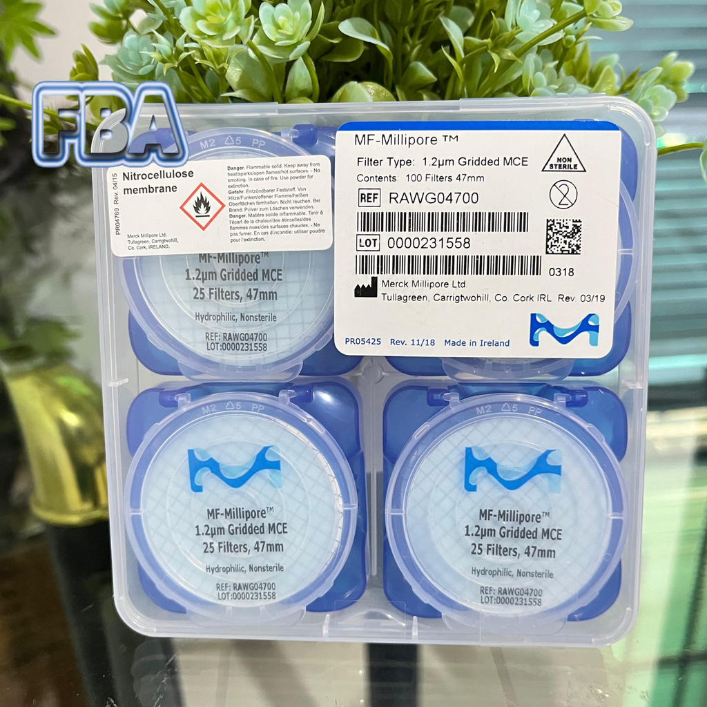 Membrane Filter MCE RAWG04700 Gridded 1.2um 47mm Millipore