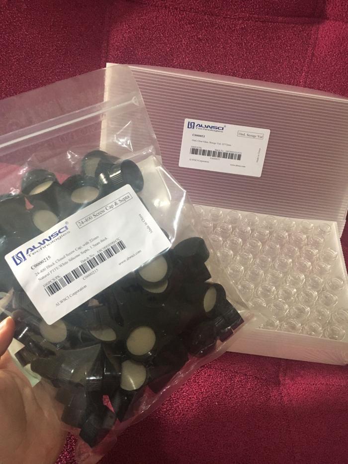 Sample Bottle Vial 10 ml Clear with 18-400 Black Screw cap ALWSCI