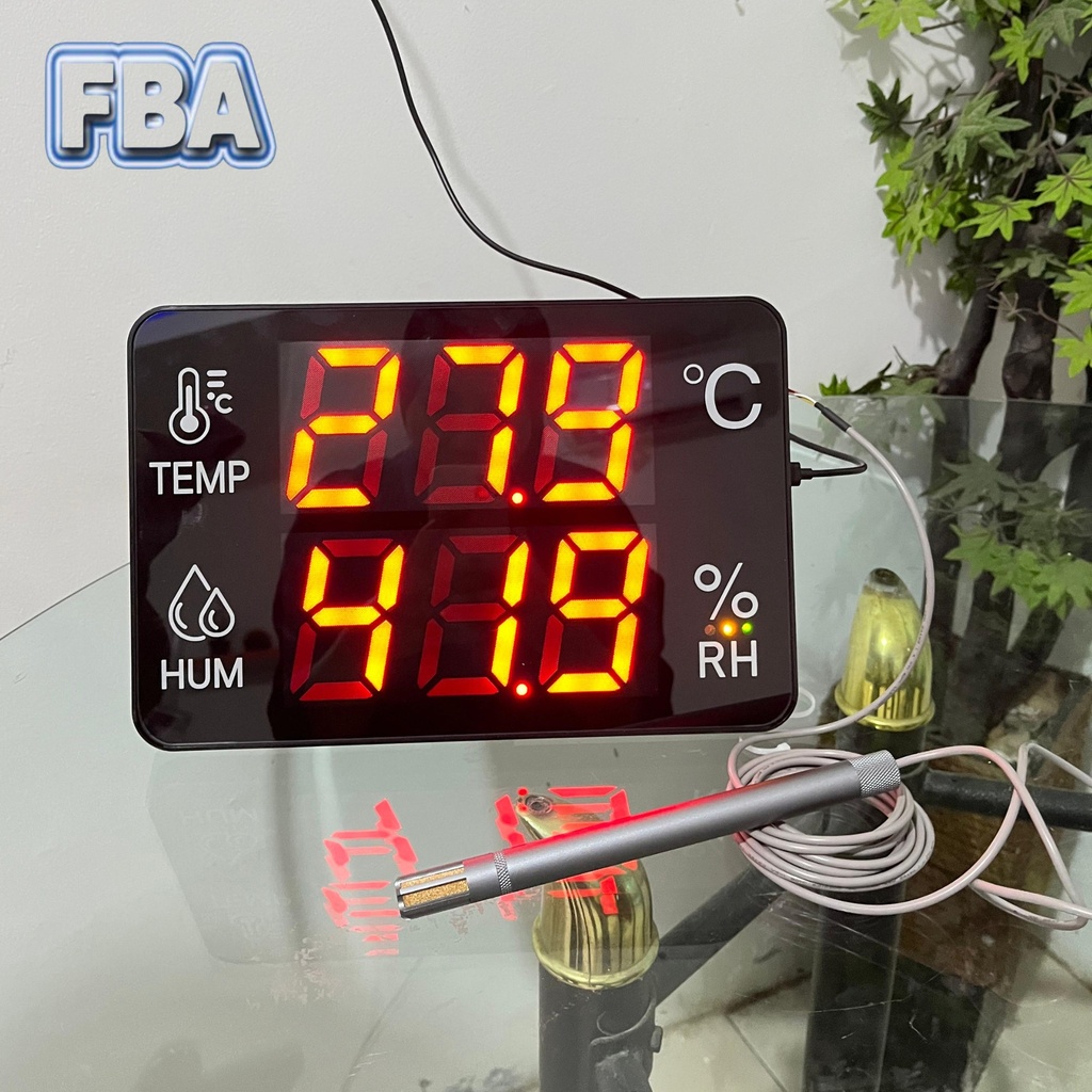 Thermohygrometer 14 Inch dengan External Sensor Dust Proof Panjang Kabel 3meter