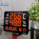 Medium Display Thermohygrometer 8 Inch with Time and Date