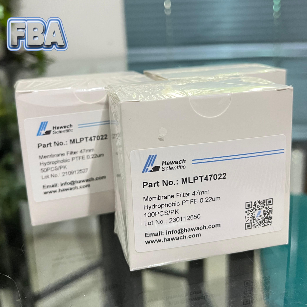PTFE Membrane Filter Hydrophobic Diameter 47mm Pori 0.22um Merk Hawach