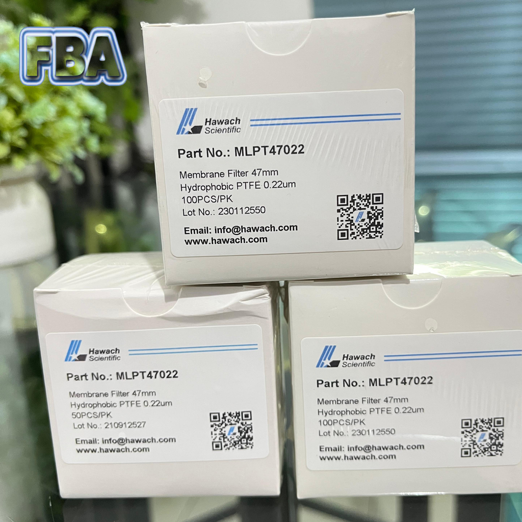 PTFE Membrane Filter Hydrophobic Diameter 47mm Pori 0.22um Merk Hawach