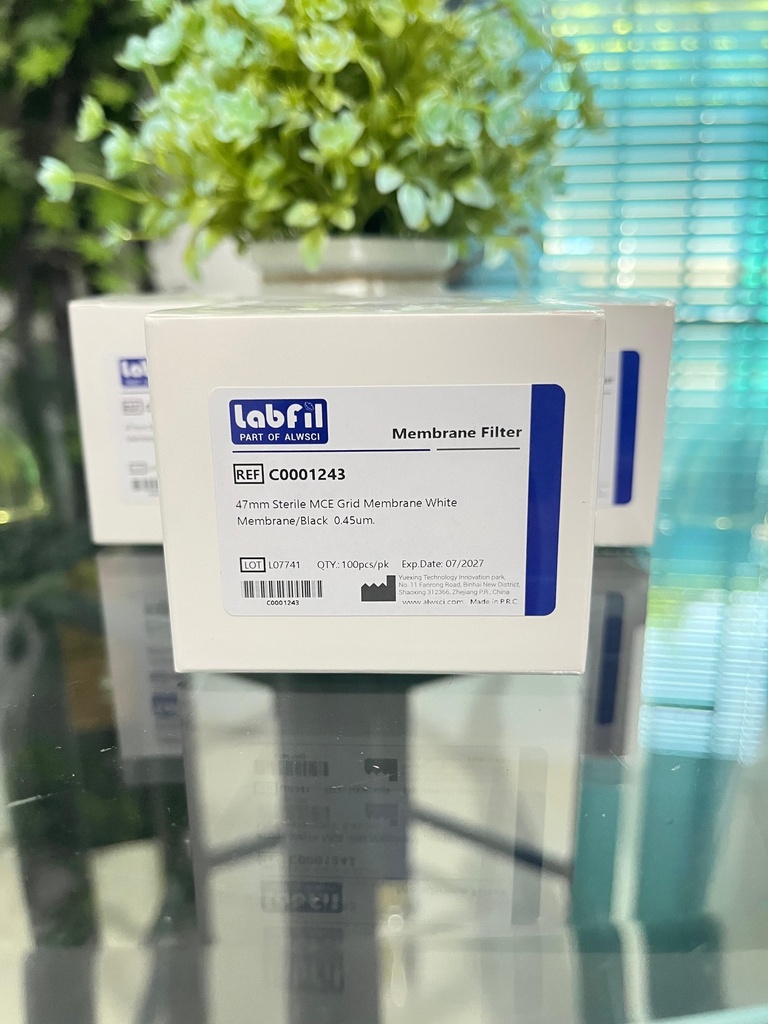Membrane Filter C0001243 47 Sterile MCE Gridded White Membrane/Black 0.45um