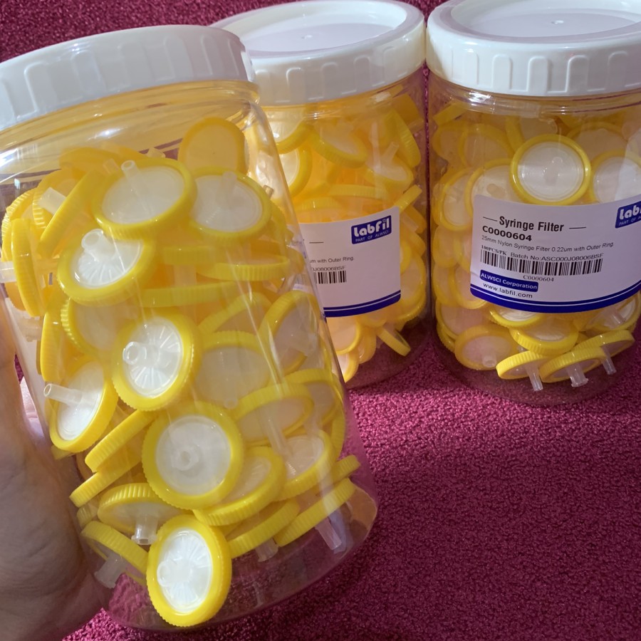 Nylon Syringe Filter 25mm 0.22um with Outer Ring C0000604