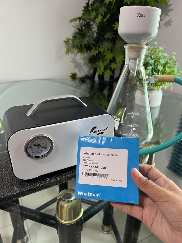 Set Buchner Filter 80mm Plus Vacuum Pump VP-10L JOANLAB And Filter Papers Diameter 90mm Whatman