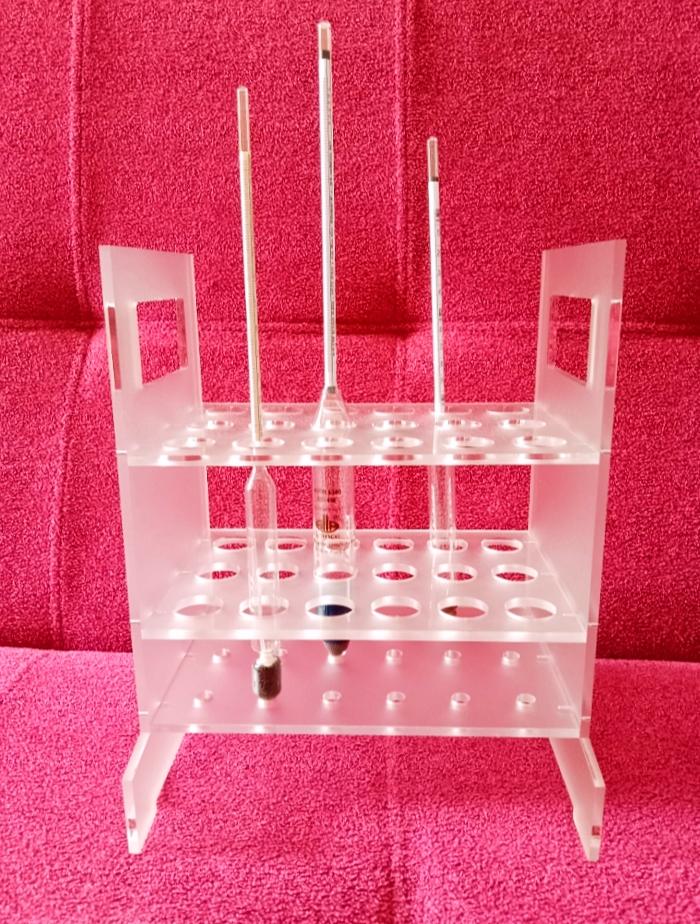 Rak Stand untuk Hydrometer 18 Hole Cross Acrylic Hydrometer Rack
