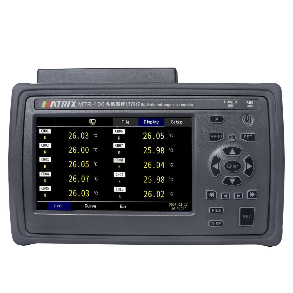 Multi Channel Temperature Data Logger 10 Channel MTR-100