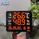 Digital Thermohygrometer 8 Inch with Time and Date Medium Display