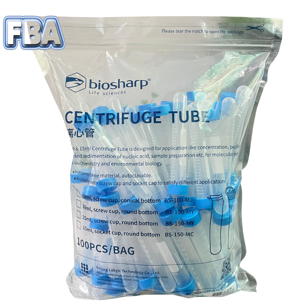Centrifuge Tube Round 15 ml Screw top Round Bottom Centrifuge Tubes BS-150-MY 100 pcs / pack BIOSHARP 