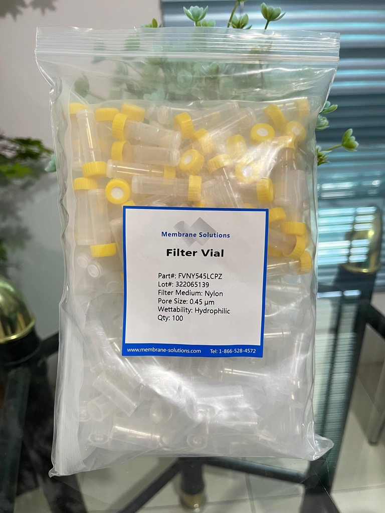 Filter Vial Nylon 0.45 Membrane Solution