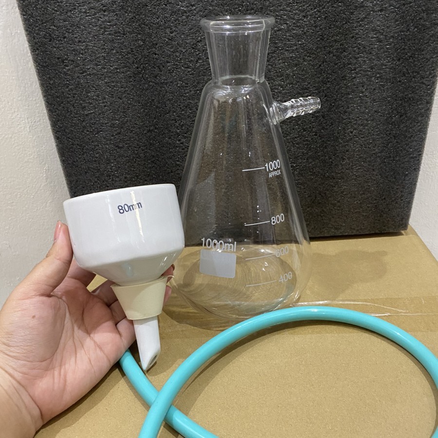 Buchner 80 mm with Filtering Flask 1000 ml Vacuum Filtration