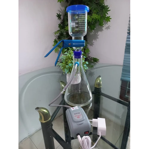 Set for Laboratory Vacuum Filtration Mini Vacuum Pump dan Glass Filtration Ground Glass