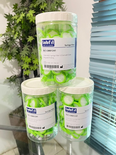 MCE Syringe Filter 25 mm 0.22 um with Outer Ring and Printing