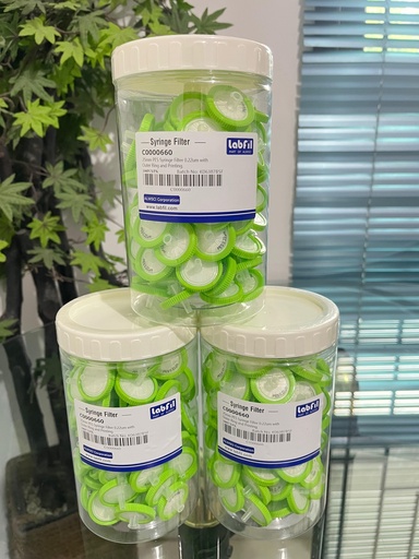 PES Syringe Filter 25 mm 0.22 um with Outer Ring and Printing