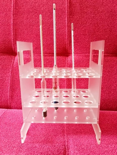 Rak Stand untuk Hydrometer 18 Hole Cross Acrylic Hydrometer Rack