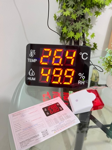 Digital Thermo Hygrometer with External Alarm