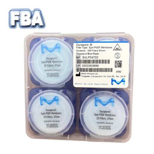 PVDF Membrane Filter 47 mm Pore 5.0 um SVLP04700 Millipore 
