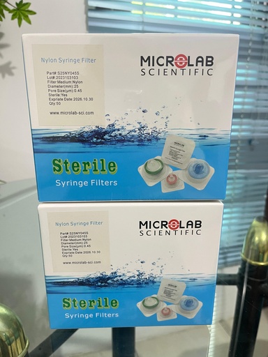 Nylon Syringe Filter Steril 25 mm 0.45 um