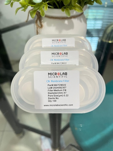 Cellulose Nitrate CN Membrane Filter 47 mm 0.22 um Microlab Cat. M47CN022