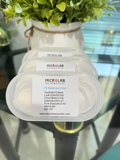 Cellulose Nitrate CN Membrane Filter 47 mm 0.45 um Microlab  M47CN045